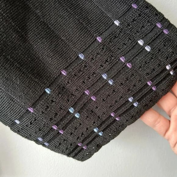 Nic & Zoe Flashing Lights midi dress 1X black purple NWT - Picture 10 of 10